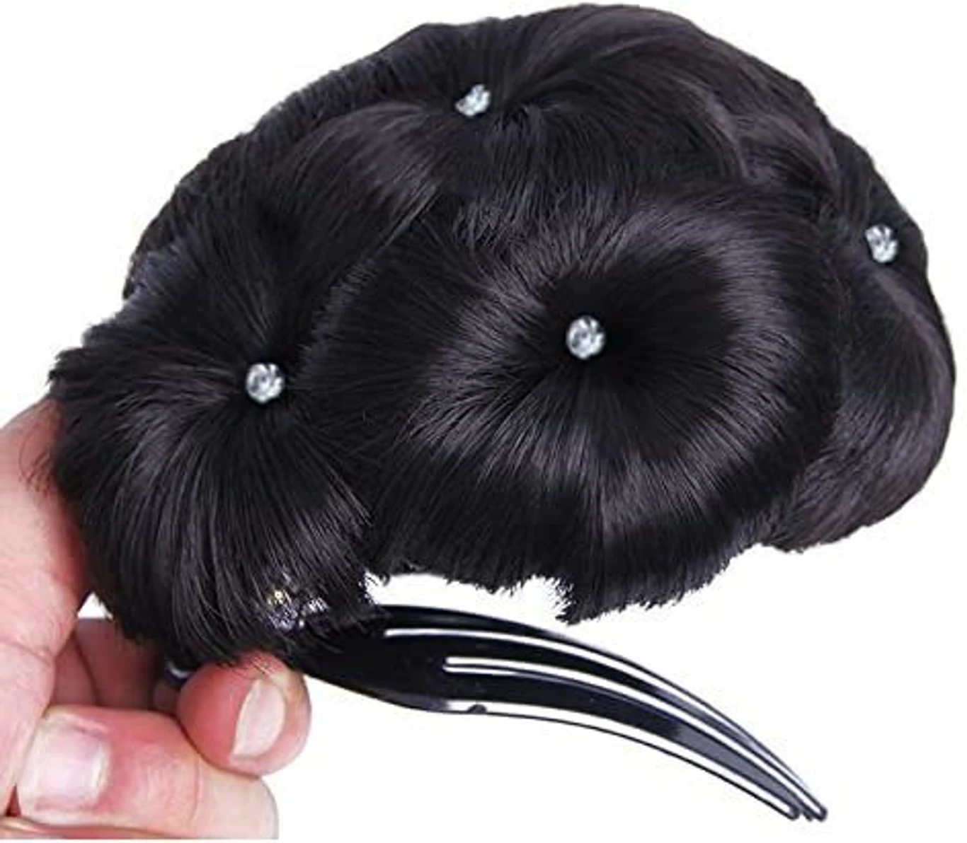 Womens Clip and Claw Bun Juda in Black color Hair Extension
